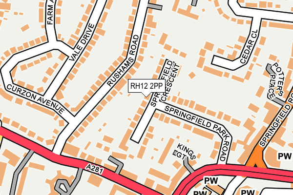 RH12 2PP map - OS OpenMap – Local (Ordnance Survey)