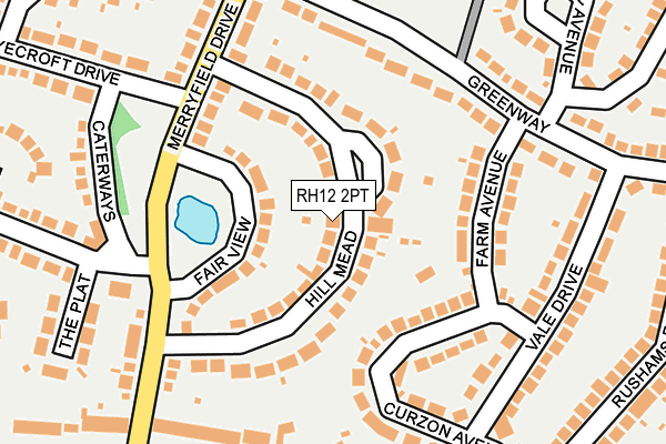 RH12 2PT map - OS OpenMap – Local (Ordnance Survey)