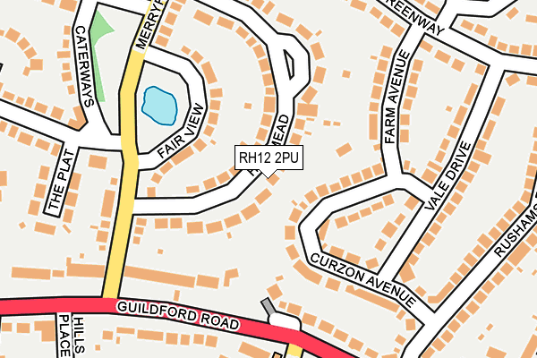 RH12 2PU map - OS OpenMap – Local (Ordnance Survey)