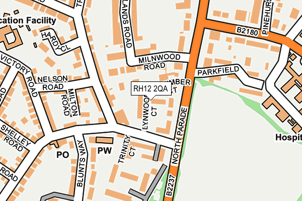 RH12 2QA map - OS OpenMap – Local (Ordnance Survey)