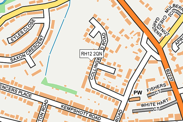 RH12 2QN map - OS OpenMap – Local (Ordnance Survey)