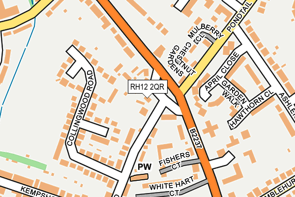 RH12 2QR map - OS OpenMap – Local (Ordnance Survey)
