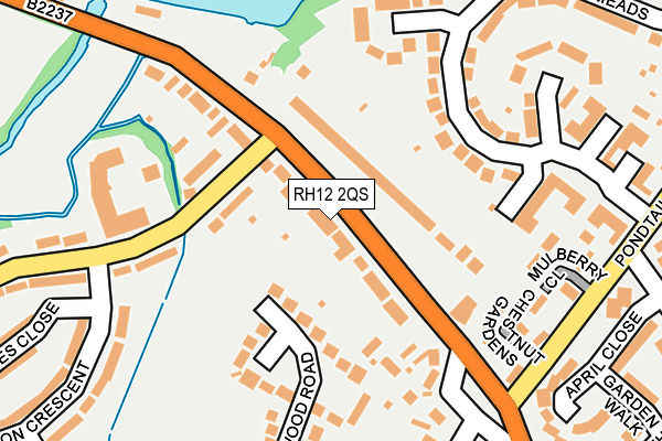 RH12 2QS map - OS OpenMap – Local (Ordnance Survey)