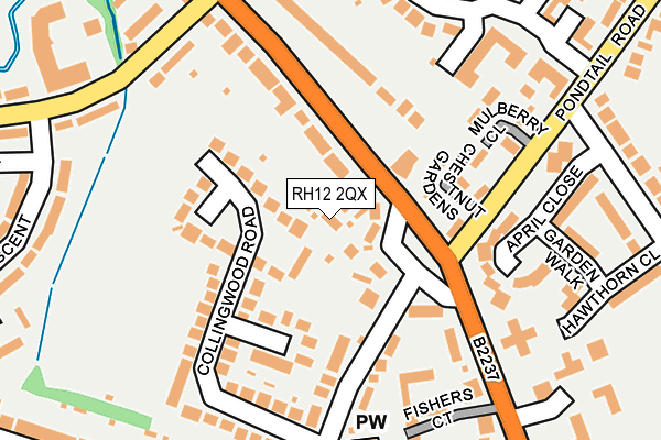 RH12 2QX map - OS OpenMap – Local (Ordnance Survey)