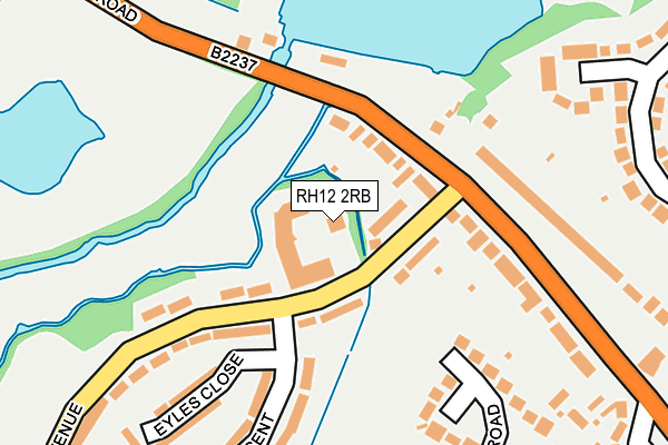 RH12 2RB map - OS OpenMap – Local (Ordnance Survey)