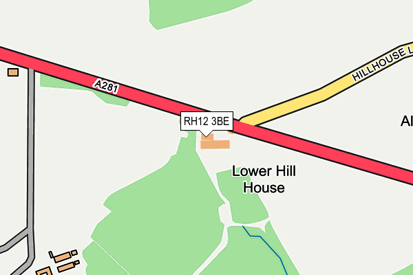 RH12 3BE map - OS OpenMap – Local (Ordnance Survey)