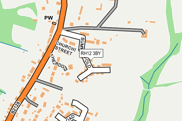 RH12 3BY map - OS OpenMap – Local (Ordnance Survey)