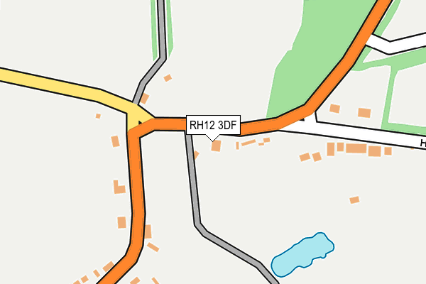 RH12 3DF map - OS OpenMap – Local (Ordnance Survey)