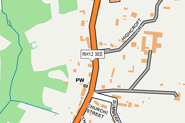 RH12 3EE map - OS OpenMap – Local (Ordnance Survey)