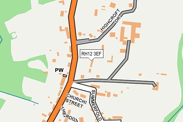 RH12 3EF map - OS OpenMap – Local (Ordnance Survey)