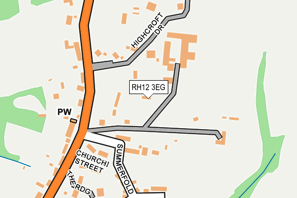 RH12 3EG map - OS OpenMap – Local (Ordnance Survey)