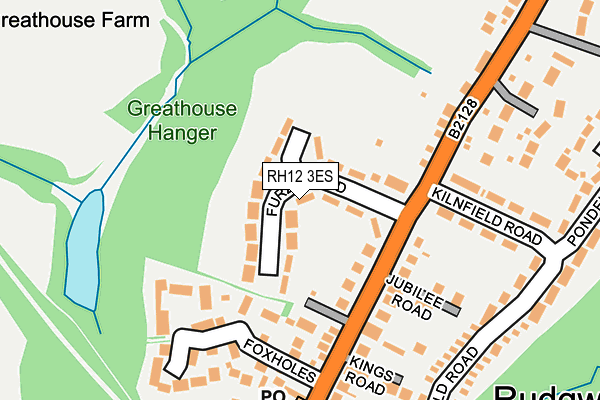 RH12 3ES map - OS OpenMap – Local (Ordnance Survey)