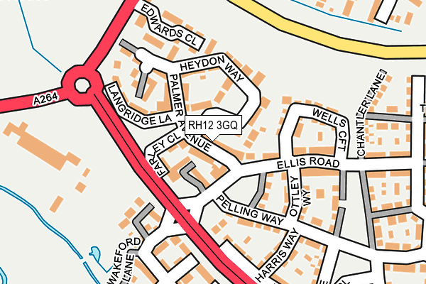 RH12 3GQ map - OS OpenMap – Local (Ordnance Survey)