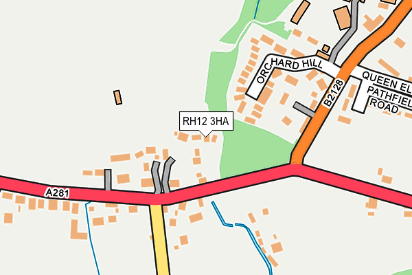 RH12 3HA map - OS OpenMap – Local (Ordnance Survey)