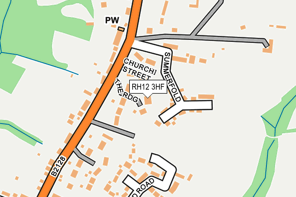 RH12 3HF map - OS OpenMap – Local (Ordnance Survey)