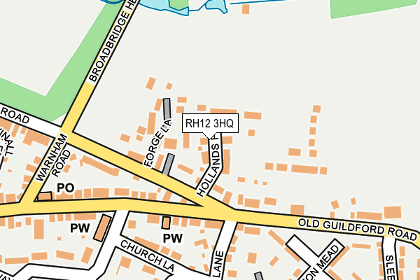 RH12 3HQ map - OS OpenMap – Local (Ordnance Survey)