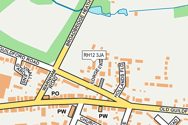 RH12 3JA map - OS OpenMap – Local (Ordnance Survey)