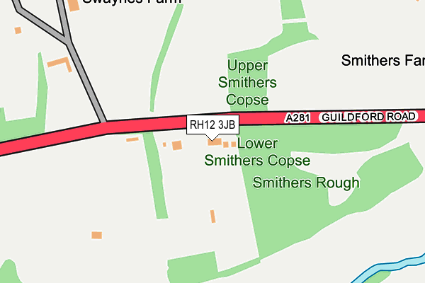 RH12 3JB map - OS OpenMap – Local (Ordnance Survey)