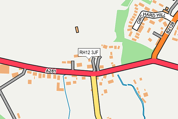 RH12 3JF map - OS OpenMap – Local (Ordnance Survey)