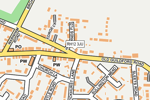 RH12 3JU map - OS OpenMap – Local (Ordnance Survey)