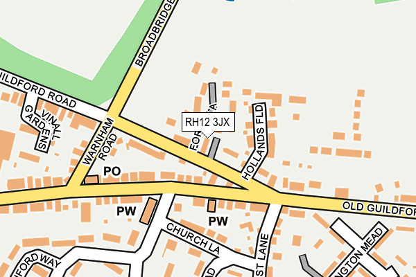 RH12 3JX map - OS OpenMap – Local (Ordnance Survey)