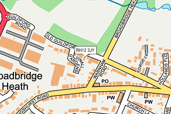 RH12 3JY map - OS OpenMap – Local (Ordnance Survey)
