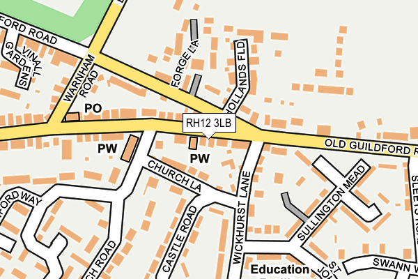 RH12 3LB map - OS OpenMap – Local (Ordnance Survey)