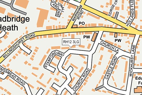 RH12 3LG map - OS OpenMap – Local (Ordnance Survey)