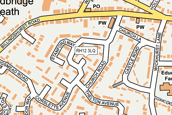 RH12 3LQ map - OS OpenMap – Local (Ordnance Survey)