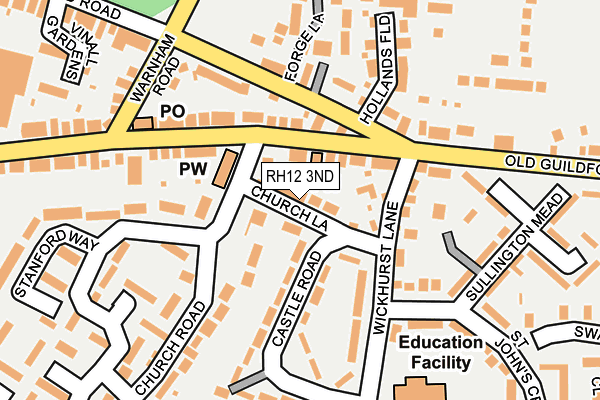 RH12 3ND map - OS OpenMap – Local (Ordnance Survey)