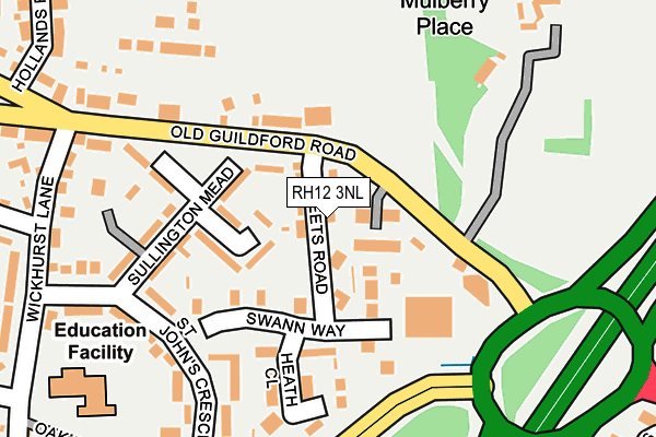 RH12 3NL map - OS OpenMap – Local (Ordnance Survey)