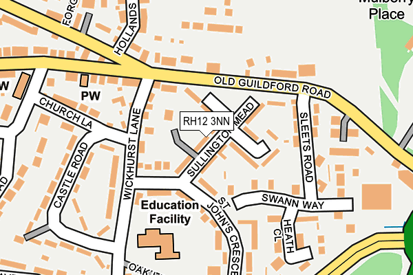 RH12 3NN map - OS OpenMap – Local (Ordnance Survey)