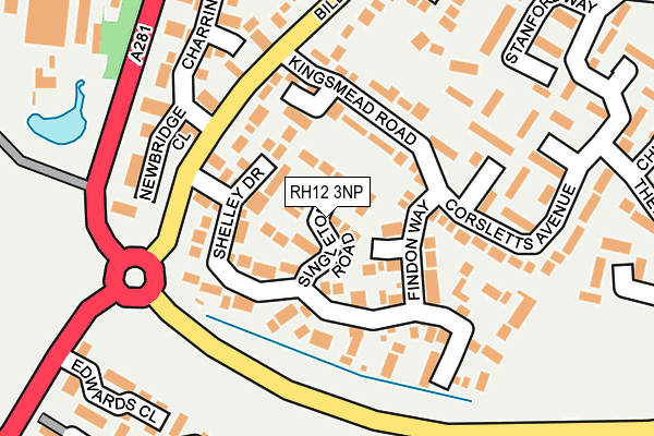 RH12 3NP map - OS OpenMap – Local (Ordnance Survey)
