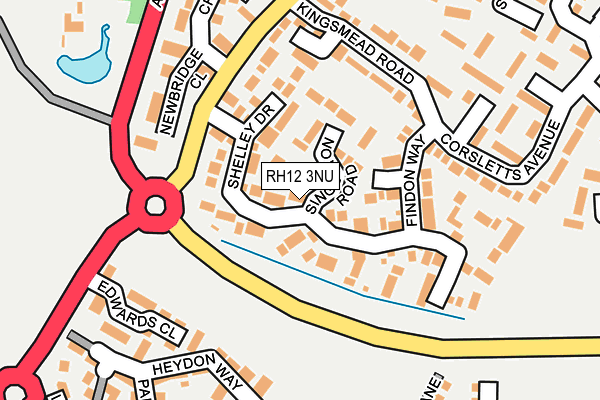 RH12 3NU map - OS OpenMap – Local (Ordnance Survey)