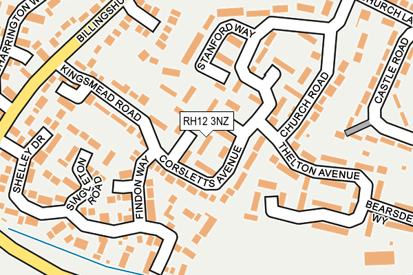 RH12 3NZ map - OS OpenMap – Local (Ordnance Survey)