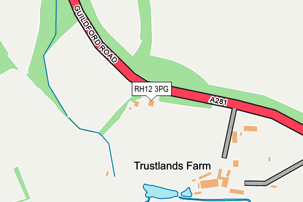 RH12 3PG map - OS OpenMap – Local (Ordnance Survey)