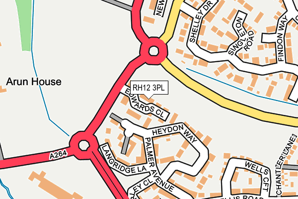 RH12 3PL map - OS OpenMap – Local (Ordnance Survey)