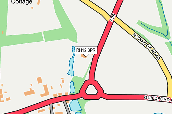 RH12 3PR map - OS OpenMap – Local (Ordnance Survey)