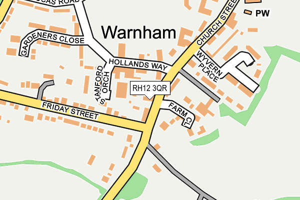 RH12 3QR map - OS OpenMap – Local (Ordnance Survey)