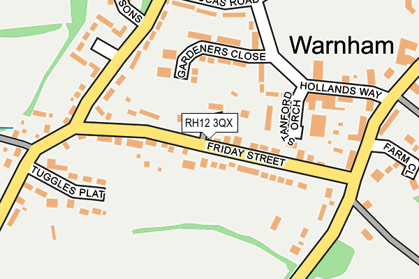 RH12 3QX map - OS OpenMap – Local (Ordnance Survey)