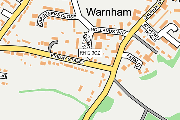 RH12 3QZ map - OS OpenMap – Local (Ordnance Survey)