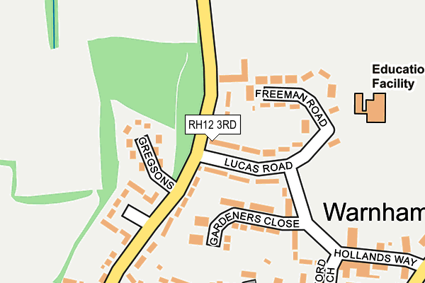 RH12 3RD map - OS OpenMap – Local (Ordnance Survey)