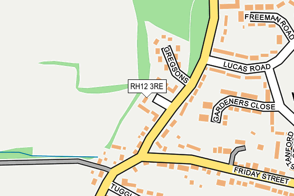 RH12 3RE map - OS OpenMap – Local (Ordnance Survey)