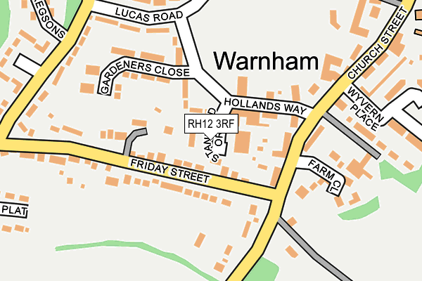 RH12 3RF map - OS OpenMap – Local (Ordnance Survey)