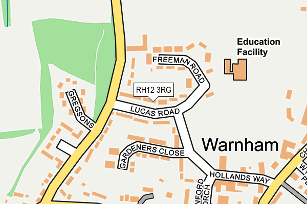 RH12 3RG map - OS OpenMap – Local (Ordnance Survey)
