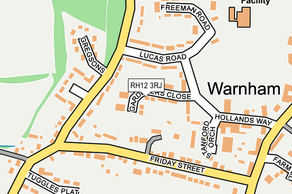 RH12 3RJ map - OS OpenMap – Local (Ordnance Survey)