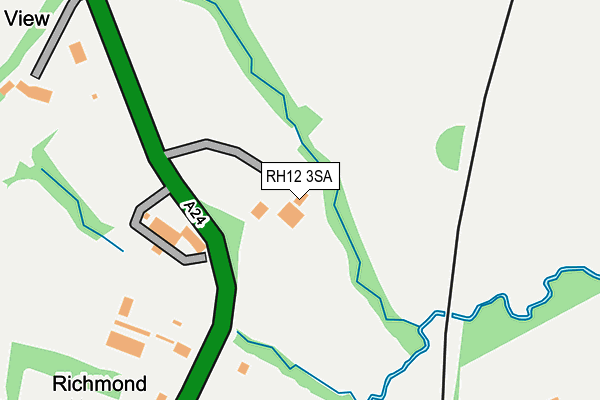 RH12 3SA map - OS OpenMap – Local (Ordnance Survey)