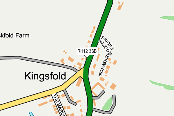 RH12 3SB map - OS OpenMap – Local (Ordnance Survey)