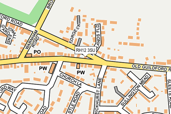 RH12 3SU map - OS OpenMap – Local (Ordnance Survey)