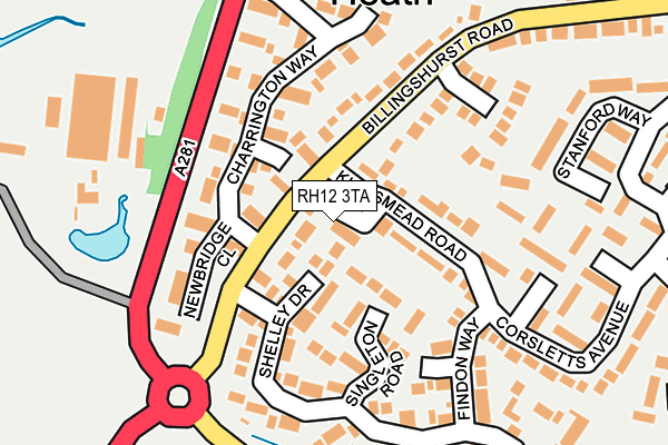 RH12 3TA map - OS OpenMap – Local (Ordnance Survey)